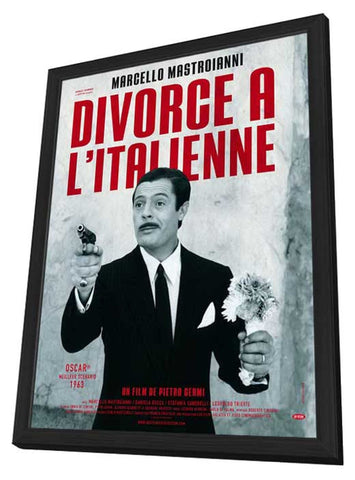 Divorce - Italian Style 11 x 17 Movie Poster - French Style A - in Deluxe Wood Frame