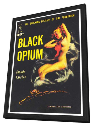 Black Opium 11 x 17 Retro Book Cover Poster - in Deluxe Aluminum Frame