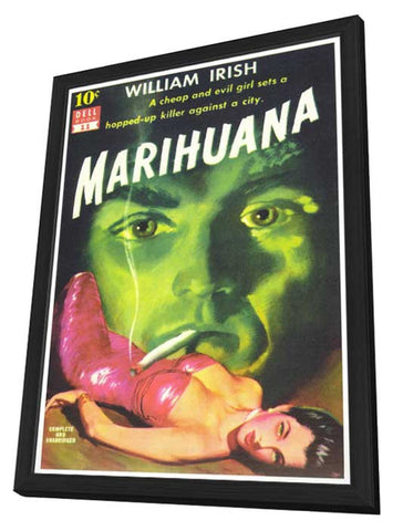 Marihuana 11 x 17 Retro Book Cover Poster - in Deluxe Aluminum Frame