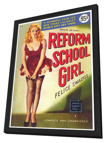 Reform School Girl 11 x 17 Retro Book Cover Poster - in Deluxe Aluminum Frame