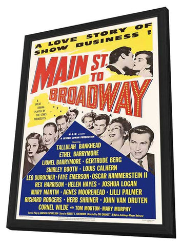 Main Street to Broadway 11 x 17 Movie Poster - Style A - in Deluxe Aluminum Frame