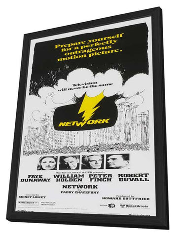 Network 11 x 17 Movie Poster - Style G - in Deluxe Aluminum Frame
