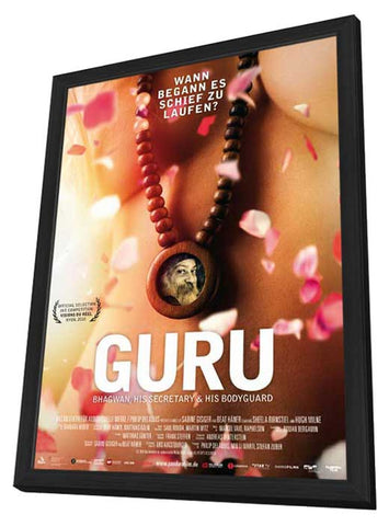 Guru Bhagwan, His Secretary & His Bodyguard 11 x 17 Movie Poster - German Style A - in Deluxe Aluminum Frame
