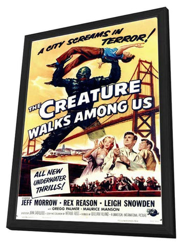 The Creature Walks Among Us 11 x 17 Movie Poster - Style A - in Deluxe Aluminum Frame