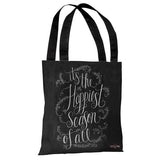 Happiest Season of All - Gray White Tote Bag by Lily & Val