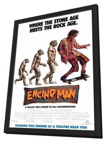 Encino Man 11 x 17 Movie Poster - Style A - in Deluxe Aluminum Frame