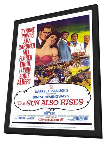 The Sun Also Rises 11 x 17 Movie Poster - Style A - in Deluxe Wood Frame