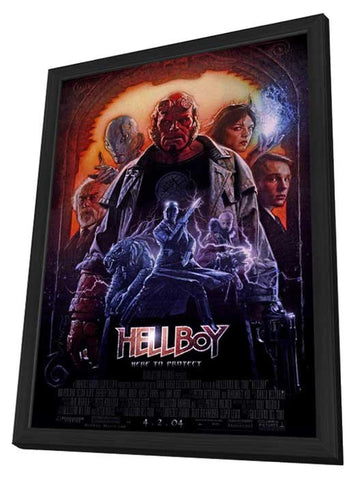 Hellboy 11 x 17 Movie Poster - Style B - in Deluxe Aluminum Frame