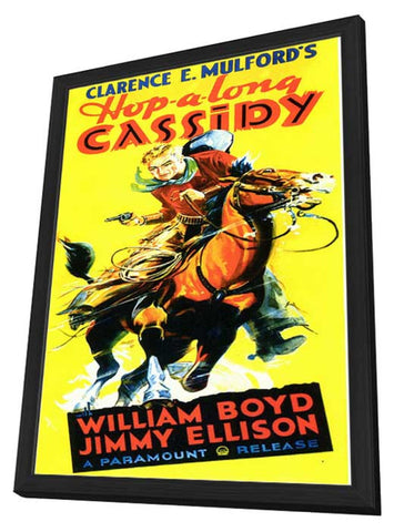 Hop-Along Cassidy 11 x 17 Movie Poster - Style B - in Deluxe Aluminum Frame