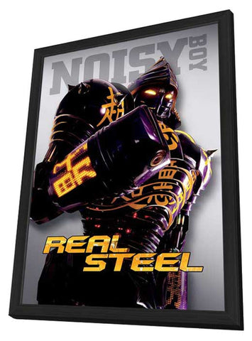 Real Steel 27 x 40 Movie Poster - Style F - in Deluxe Wood Frame