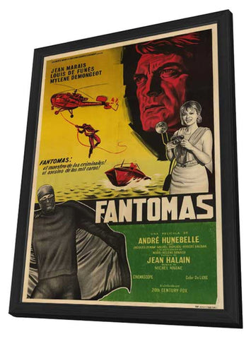 Fantomas 11 x 17 Movie Poster - Argentine Style A - in Deluxe Wood Frame