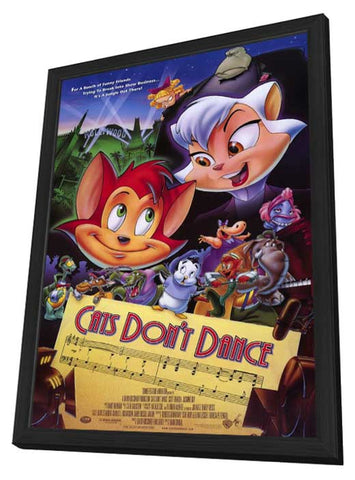 Cats Don't Dance 11 x 17 Movie Poster - Style A - in Deluxe Wood Frame