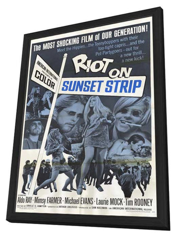 Riot on Sunset Strip 11 x 17 Movie Poster - Style A - in Deluxe Wood Frame