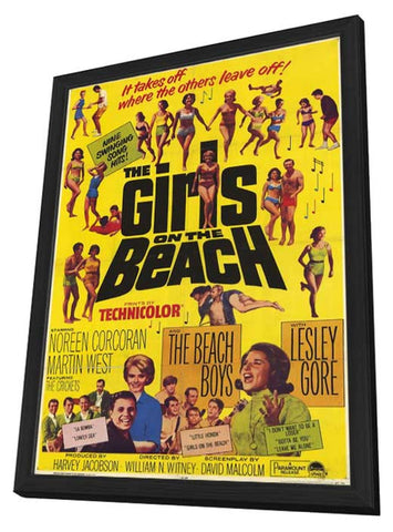 The Girls On the Beach 11 x 17 Movie Poster - Style A - in Deluxe Aluminum Frame