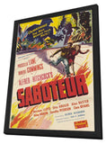 Saboteur 11 x 17 Movie Poster - Style A - in Deluxe Aluminum Frame