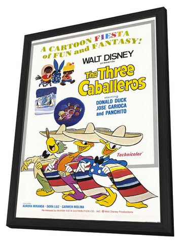The Three Caballeros 11 x 17 Movie Poster - Style A - in Deluxe Aluminum Frame