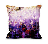 Light Up The City - Multi Throw Pillow by OBC 18 X 18