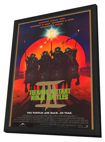 Teenage Mutant Ninja Turtles 3 11 x 17 Movie Poster - Style B - in Deluxe Wood Frame