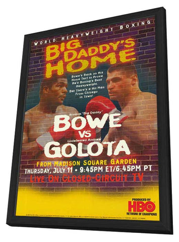 Riddick Bowe vs. Andrew Golota 11 x 17 Boxing Promo Poster - Style A - in Deluxe Wood Frame
