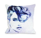 Pomp Adore - Blue Throw Pillow by OBC 18 X 18