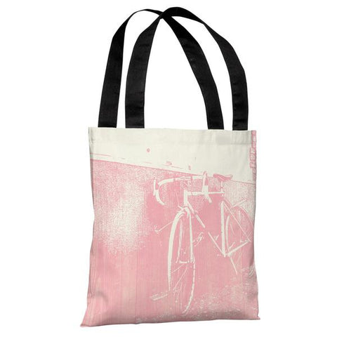 Ride The Bike - Cream Pink Tote Bag by