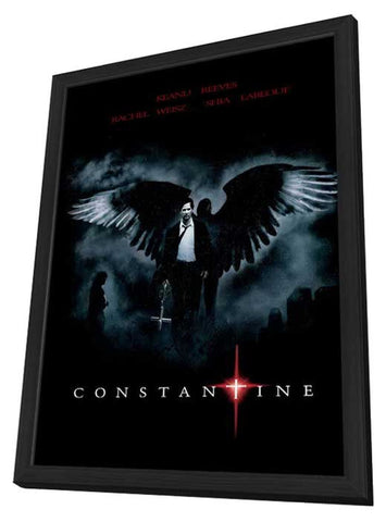 Constantine 11 x 17 Movie Poster - Brazilian Style B - in Deluxe Wood Frame