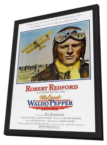 The Great Waldo Pepper 11 x 17 Movie Poster - Style B - in Deluxe Wood Frame