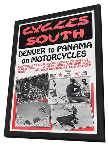 Cycles South 11 x 17 Movie Poster - Style A - in Deluxe Aluminum Frame