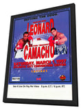 Sugar Ray Leonard vs. Hector Camacho 11 x 17 Boxing Promo Poster - Style A - in Deluxe Wood Frame
