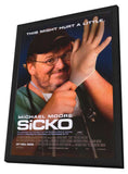 Sicko 11 x 17 Movie Poster - Style A - in Deluxe Aluminum Frame