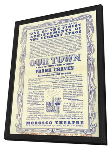 Our Town (Broadway) 11 x 17 Movie Poster - Style A - in Deluxe Aluminum Frame