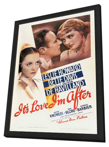 It's Love I'm After 11 x 17 Movie Poster - Style A - in Deluxe Aluminum Frame