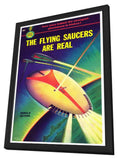 The Flying Saucers are Real 11 x 17 Retro Book Cover Poster - in Deluxe Aluminum Frame