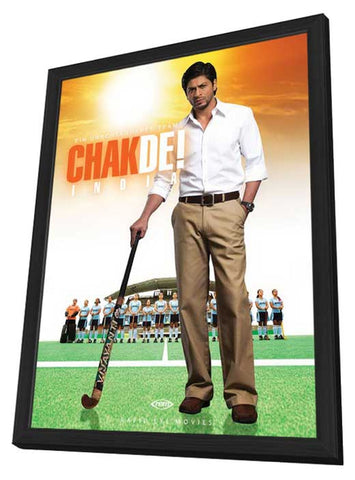 Chak De India 11 x 17 Movie Poster - German Style A - in Deluxe Wood Frame