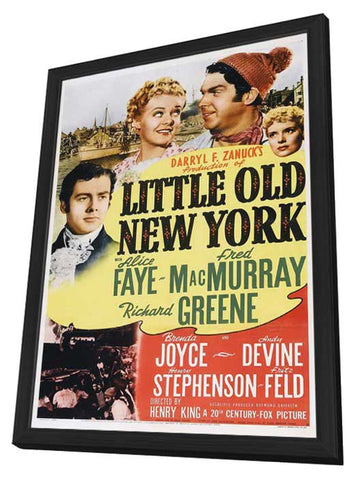 Little Old New York 11 x 17 Movie Poster - Style A - in Deluxe Aluminum Frame