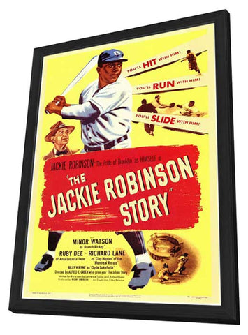 The Jackie Robinson Story 11 x 17 Movie Poster - Style A - in Deluxe Wood Frame