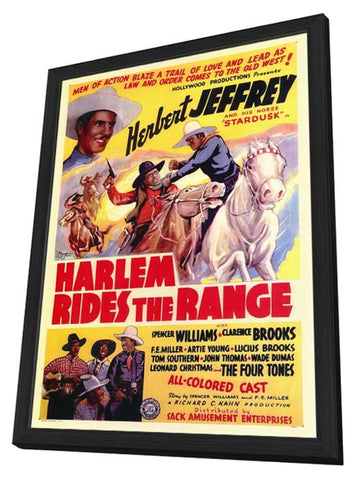 Harlem Rides the Range 11 x 17 Movie Poster - Style A - in Deluxe Aluminum Frame