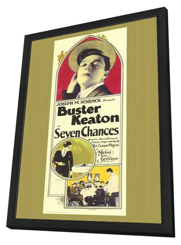 Seven Chances 11 x 17 Movie Poster - Style A - in Deluxe Wood Frame