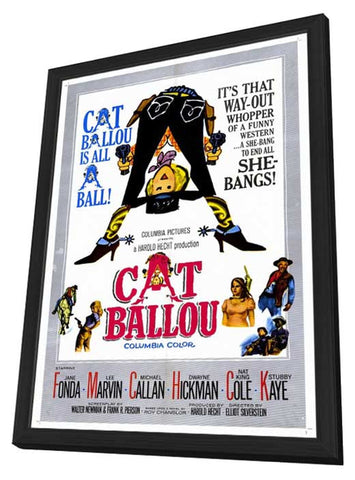 Cat Ballou 11 x 17 Movie Poster - Style A - in Deluxe Aluminum Frame