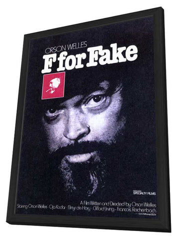 F for Fake 11 x 17 Movie Poster - Style A - in Deluxe Aluminum Frame