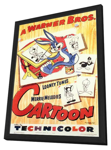A Warner Brothers Cartoon 11 x 17 Movie Poster - Style A - in Deluxe Aluminum Frame