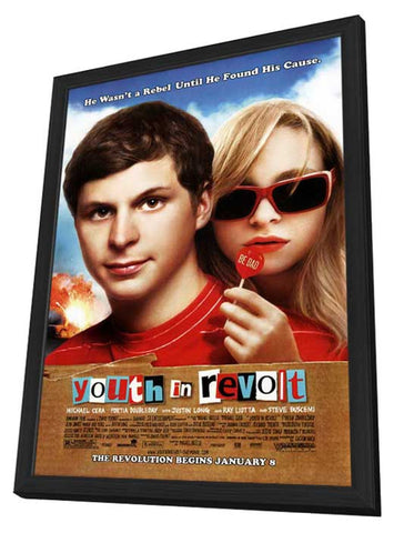 Youth in Revolt 11 x 17 Movie Poster - Style B - in Deluxe Aluminum Frame