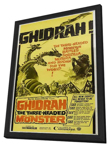 Ghidrah, the Three-Headed Monster 11 x 17 Movie Poster - Style A - in Deluxe Aluminum Frame