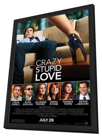 Crazy, Stupid, Love. 11 x 17 Movie Poster - Style A - in Deluxe Wood Frame