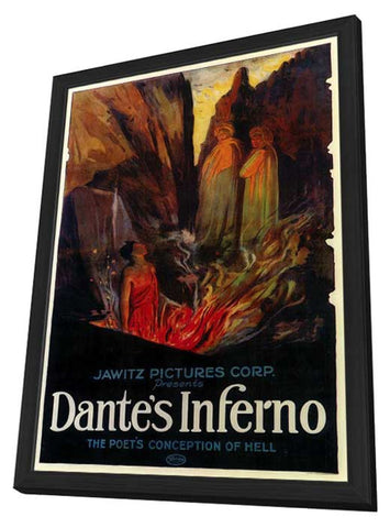 Dante's Inferno 11 x 17 Movie Poster - Style A - in Deluxe Wood Frame