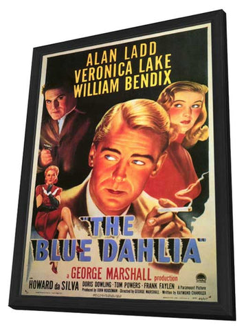 The Blue Dahlia 11 x 17 Movie Poster - Style A - in Deluxe Wood Frame