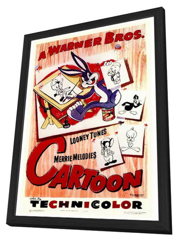 A Warner Brothers Cartoon 11 x 17 Movie Poster - Style A - in Deluxe Aluminum Frame
