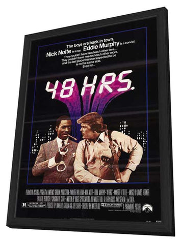 48 Hrs. 11 x 17 Movie Poster - Style A - in Deluxe Wood Frame