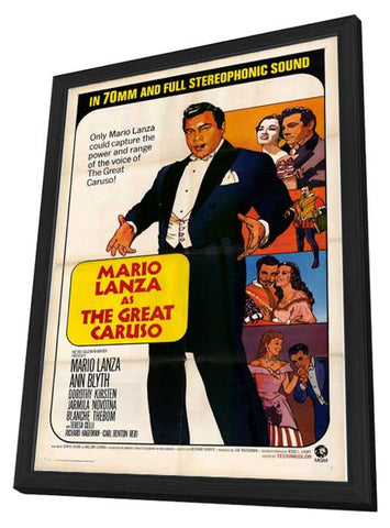 The Great Caruso 11 x 17 Movie Poster - Style A - in Deluxe Aluminum Frame