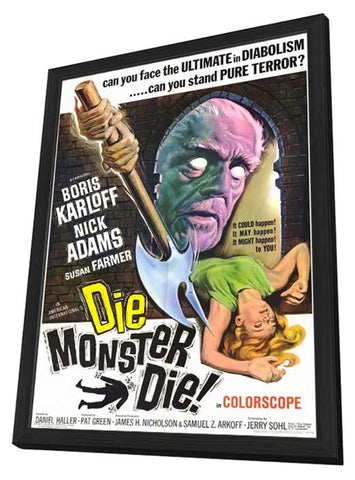 Die, Monster, Die! 11 x 17 Movie Poster - Style A - in Deluxe Wood Frame